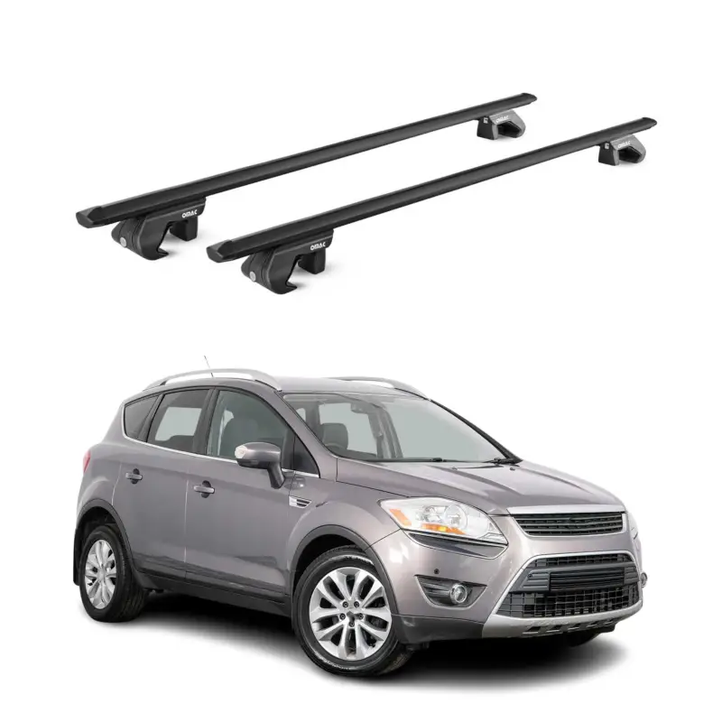 Dachträger Grundtäger für Ford Kuga I II 2008-2019 5 tür 90kg Alu Schwarz 2x ABE Wochenendangebot