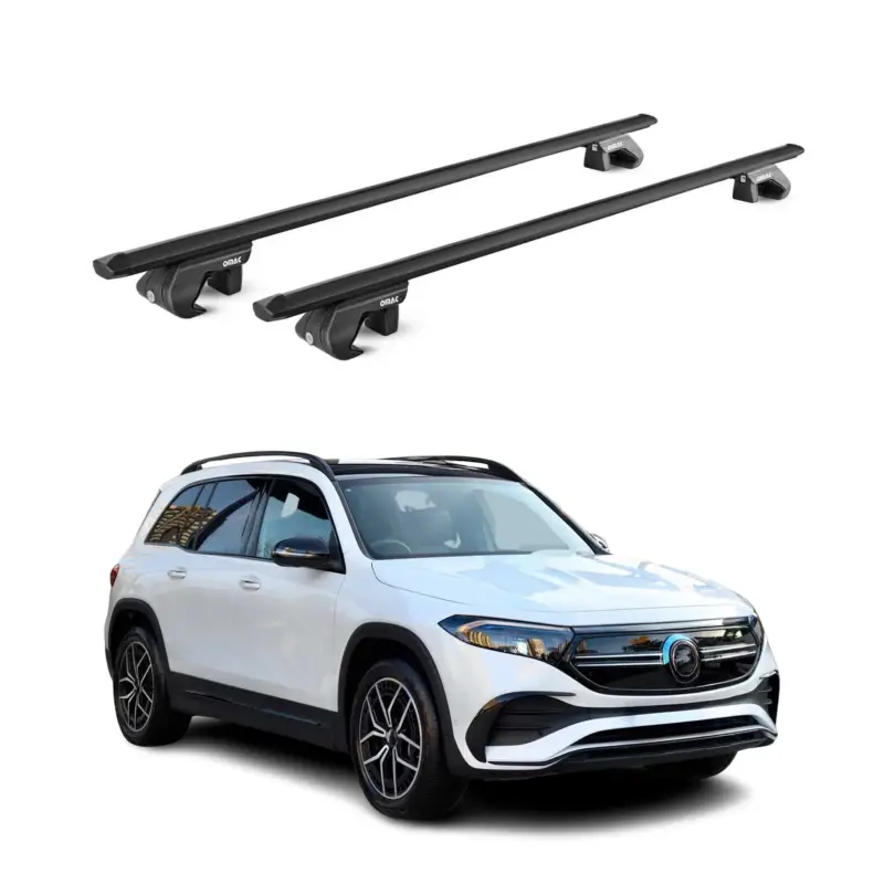 Knallerangebot Dachträger Grundtäger für Mercedes EQB X243 2022-2026 90kg Alu Schwarz 2 tlg ABE