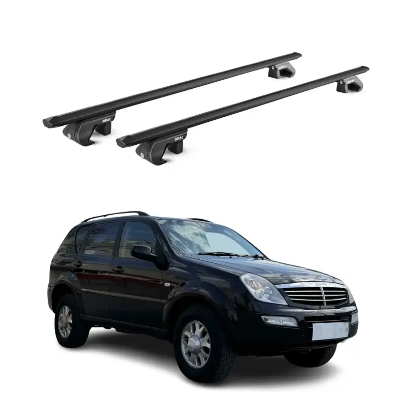 Dachträger Grundtäger für Ssangyong Rexton I 2001-2006 5tür 90kg Alu ABE Schwarz Bestpreis