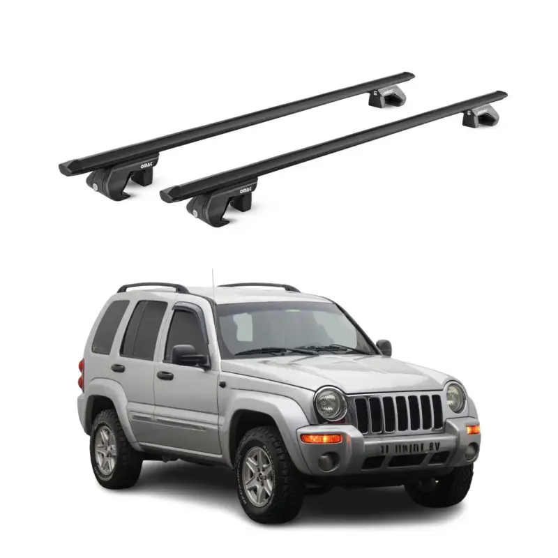 Dachträger für Jeep Cherokee KJ KK 2002-2013 5 tür 90kg Alu Schwarz 2x ABE Abverkauf