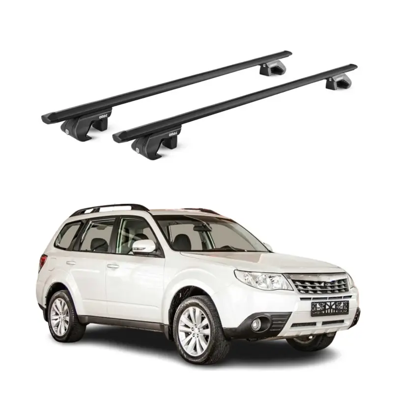 Dachträger für Subaru Forester III 2008-2013 5 tür 90kg Alu Schwarz 2x ABE Online Kaufen