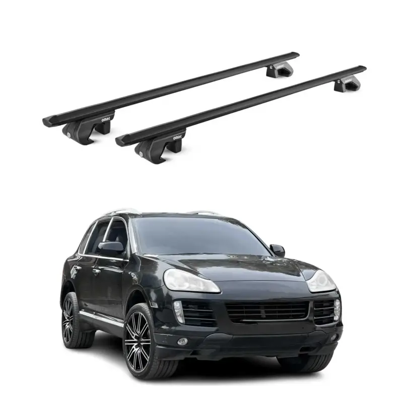 Markenprodukt Dachträger Grundtäger für Porsche Cayenne 2002-2018 5 tür 90kg Alu Schwarz ABE