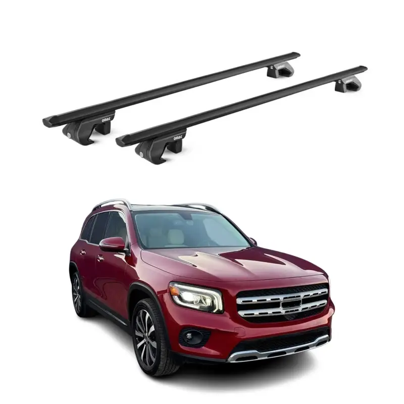 Preiswert Dachträger Grundtäger für Mercedes GLB X247 2019-2026 90kg Alu Schwarz 2 tlg ABE