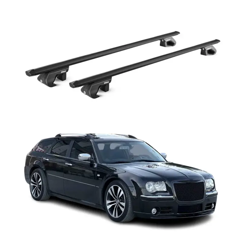 Dachträger für Chrysler 300C Touring 2005-2010 5 tür 90kg Alu Schwarz 2x ABE Online Kaufen