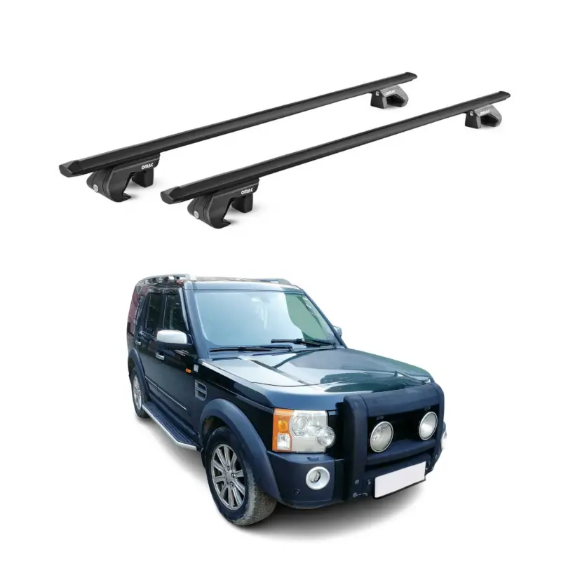 Versand Am Gleichen Tag Dachträger für Land Rover Discovery III 2004-2009 5 tür 90kg Alu Schwarz 2x ABE