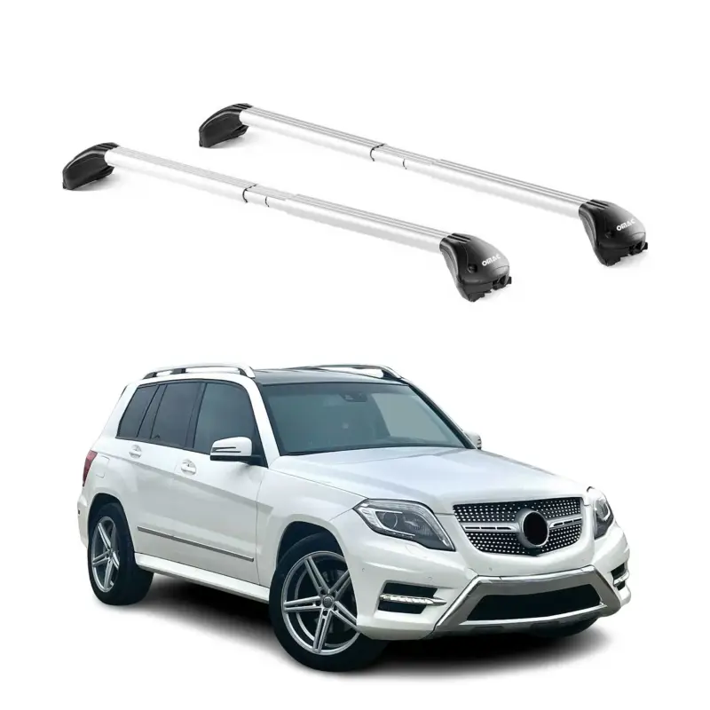 Top-Seller Dachträger Grundtäger für Mercedes GLK Klasse X204 2008-2015 100kg Alu ABE Grau
