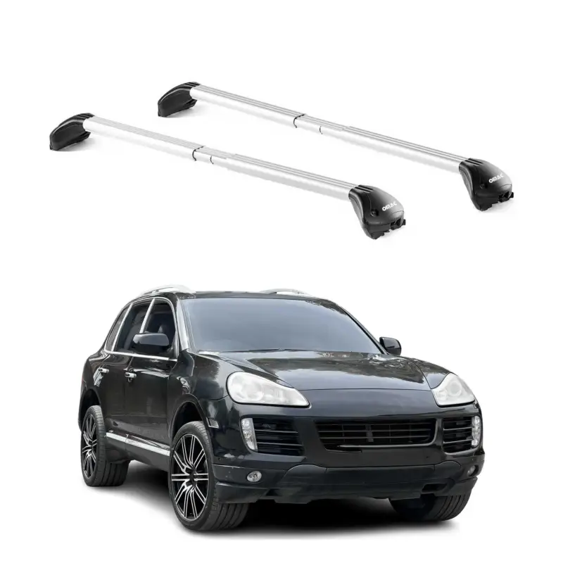Dachträger Grundtäger für Porsche Cayenne 2002-2010 5 tür 100kg Alu Grau 2x ABE Begrenztes Angebot