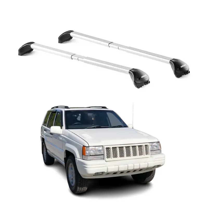 Saisonangebot Dachträger Grundtäger für Jeep Grand Cheroke 1992-2011 100kg Alu Grau 2x ABE