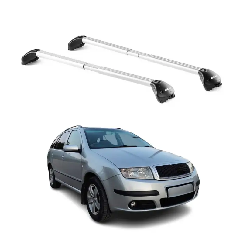 Echt Dachträger Grundtäger für Skoda Fabia Kombi 1999-2021 5 tür 100kg Alu Silber ABE