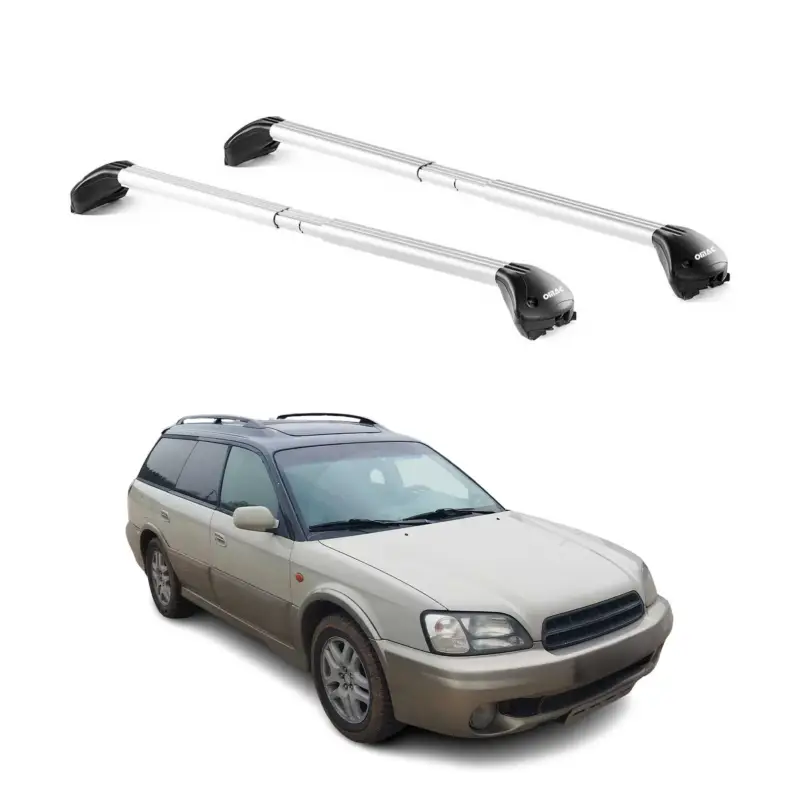 Dachträger Grundtäger für Subaru Outback mk2 1999-2003 5tür 100kg Alu ABE Silber Top-Preis