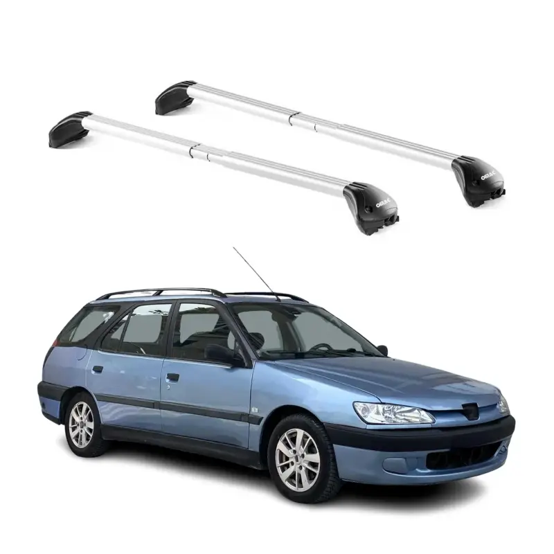 Solange Der Vorrat Reicht Dachträger Grundtäger für Peugeot 206 Kombi 2001-2009 5 tür 100kg Alu Silber ABE