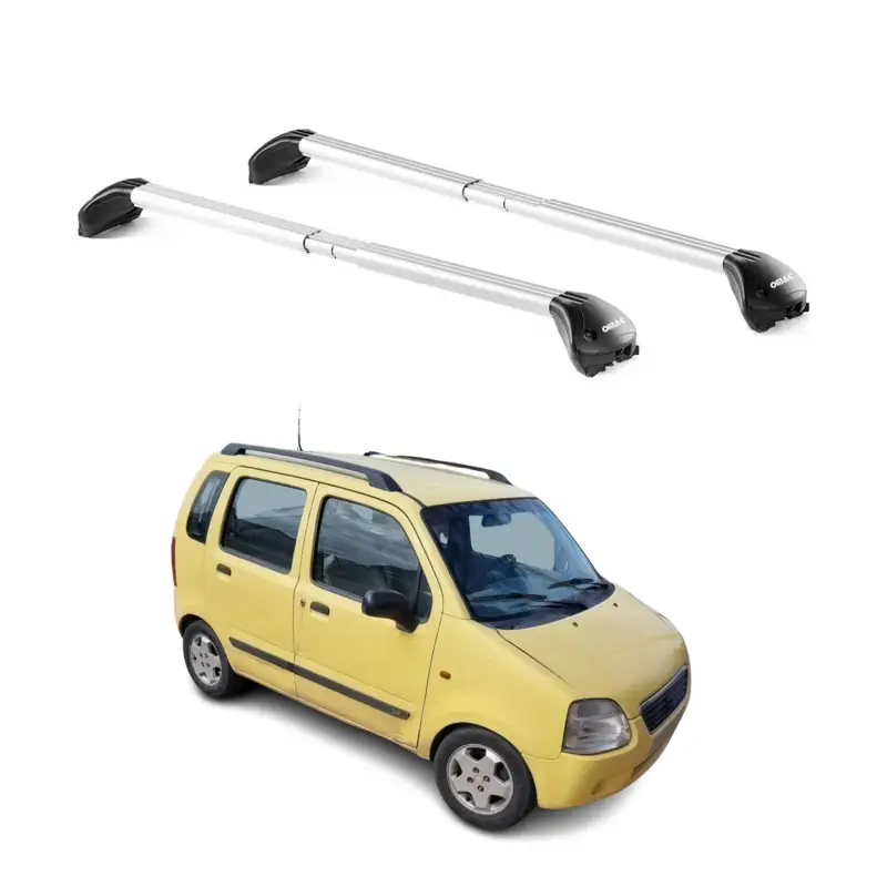 Geprüft Dachträger Grundtäger für Suzuki Wagon R+ 2000-2008 5 tür 100kg Alu Grau 2x ABE