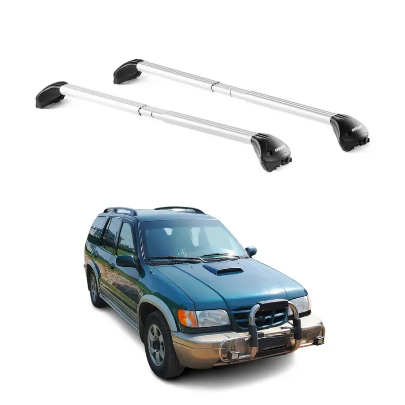 Saisonangebot Dachträger Grundtäger für Kia Sportage JA 1993-2004 100kg Alu Silber 2 tlg ABE
