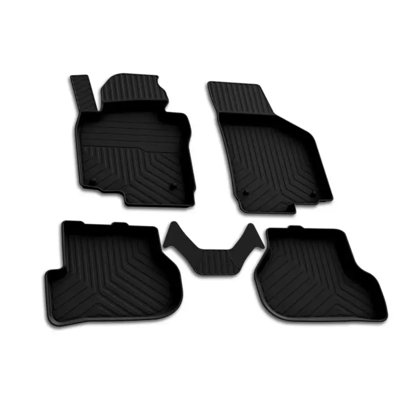 Meistverkauft Fußmatten 3D Automatten Gummimatten für Skoda Octavia 2008-2013 Gummi Schwarz 4x