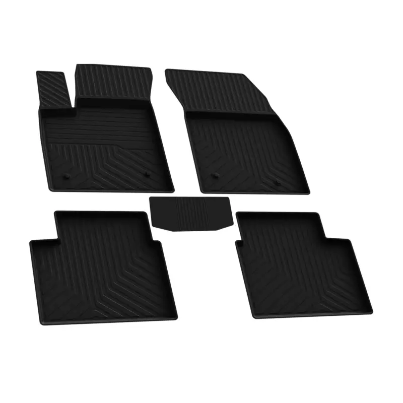 Zertifiziert Fußmatten 3D Automatten Gummimatten für Ford Focus mk4 2019-2025 Schwarz 4tlg