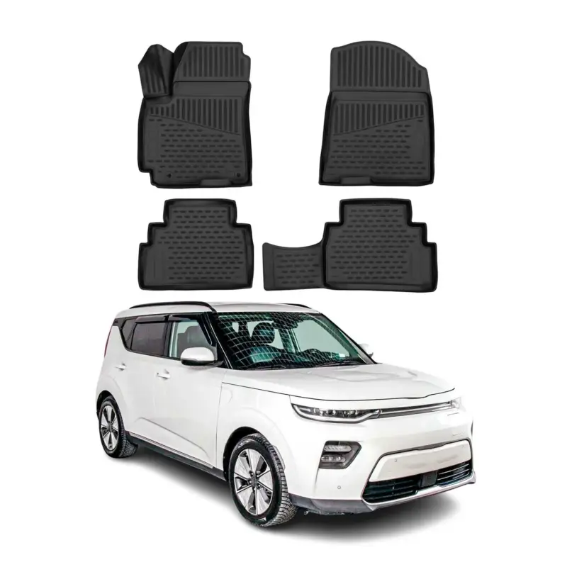 OMAC Gummimatten Fußmatten für Kia Soul 2020-2026 TPE Automatten Schwarz 4x Sonderangebot