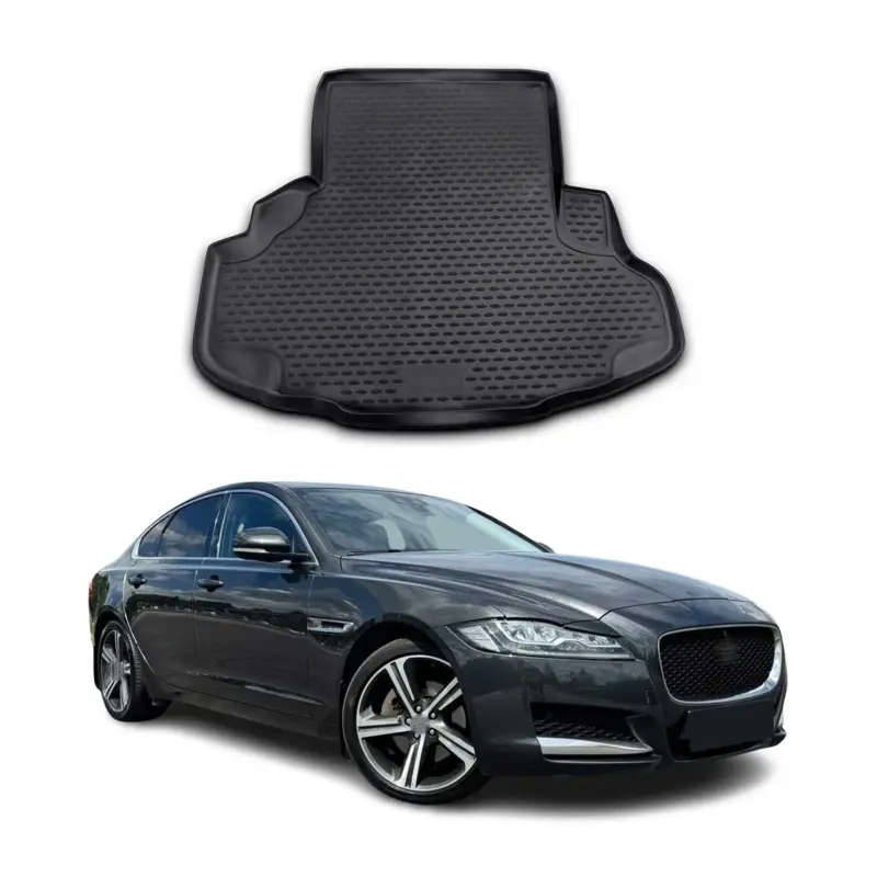 Kofferraummatte Kofferraumwanne für Jaguar XF V8 2009-2020 Gummi TPE Schwarz Bestpreis