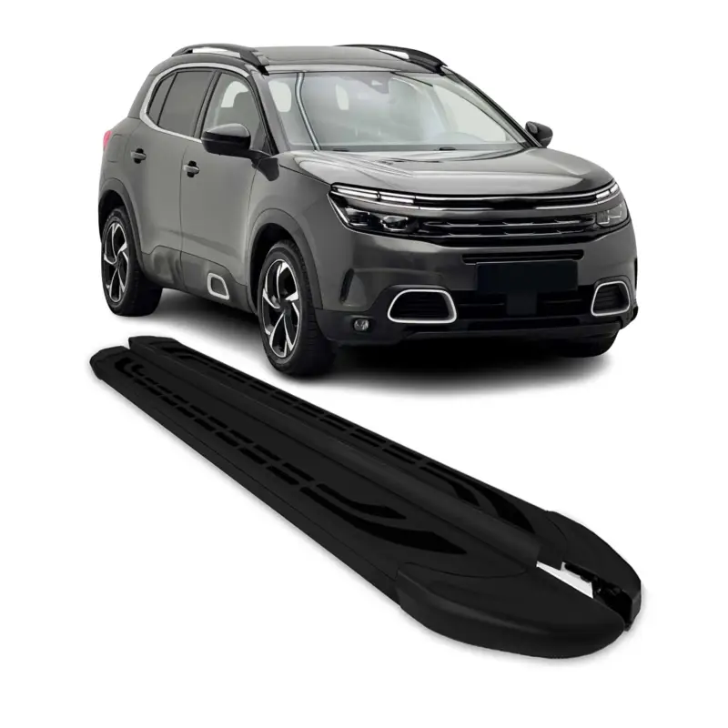Top-Preis Trittbretter Seitenschweller für Citroen C5 Aircross 2018-2025 Schwarz Alu
