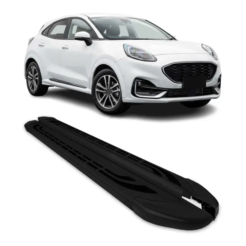 Schnäppchen Trittbretter Seitenschweller Seitenbretter für Ford Puma 2019-2026 Alu Schwarz