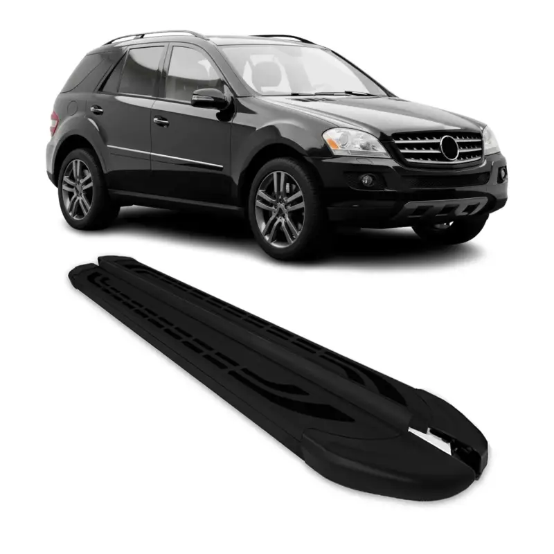 Ausverkauf Trittbretter Seitenschweller für Mercedes M Klasse W164 2005-2012 Alu Schwarz