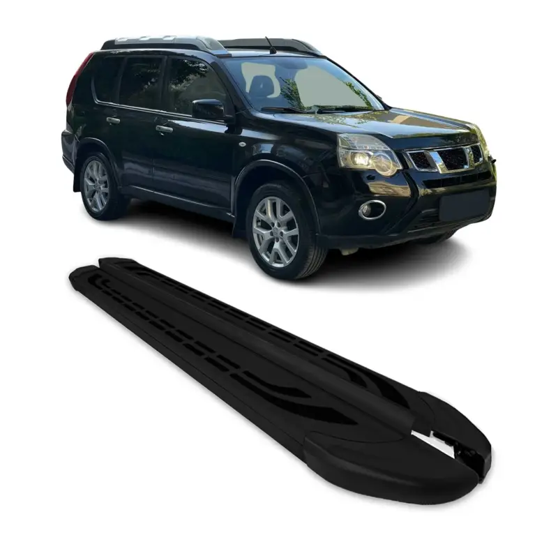 Trittbretter Seitenschweller für Nissan Qashqai J10 2006-2014 Alu Schwarz Jetzt Kaufen