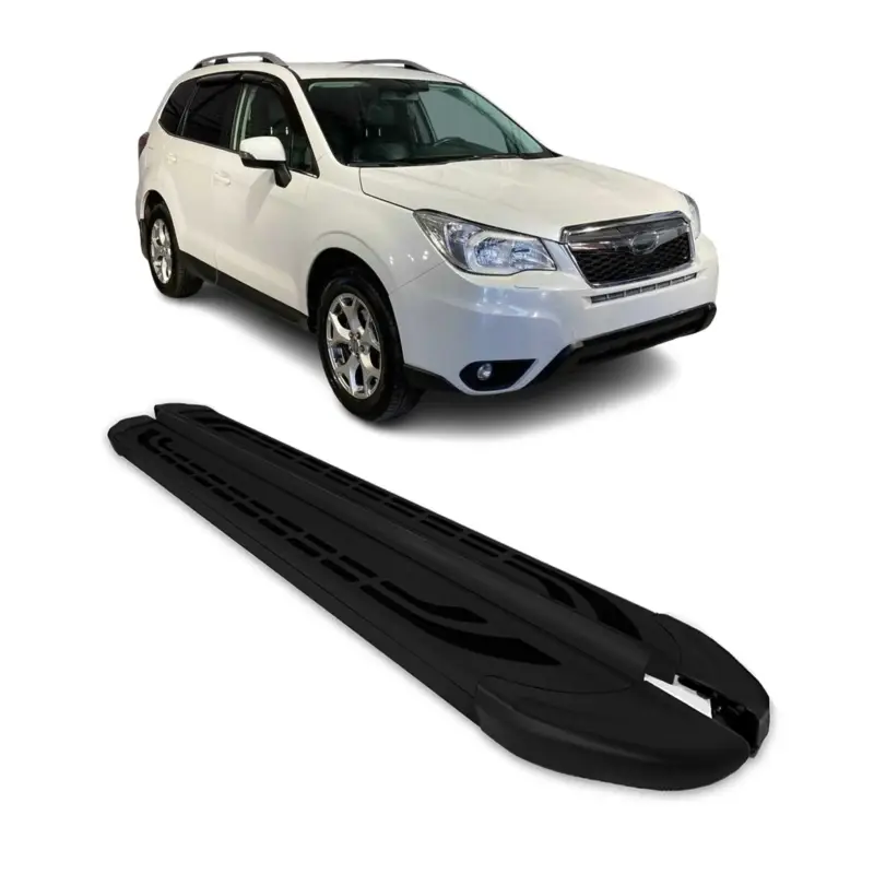 Super-Preis Trittbretter Schweller Seitenbretter für Subaru Forester IV 2013-2018 Schwarz 2x