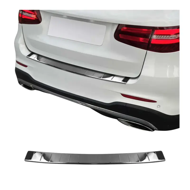 Ladekantenschutz Stoßstangenschutz für Mercedes GLC X253 2015-2022 Chrom Dunkel Markenprodukt