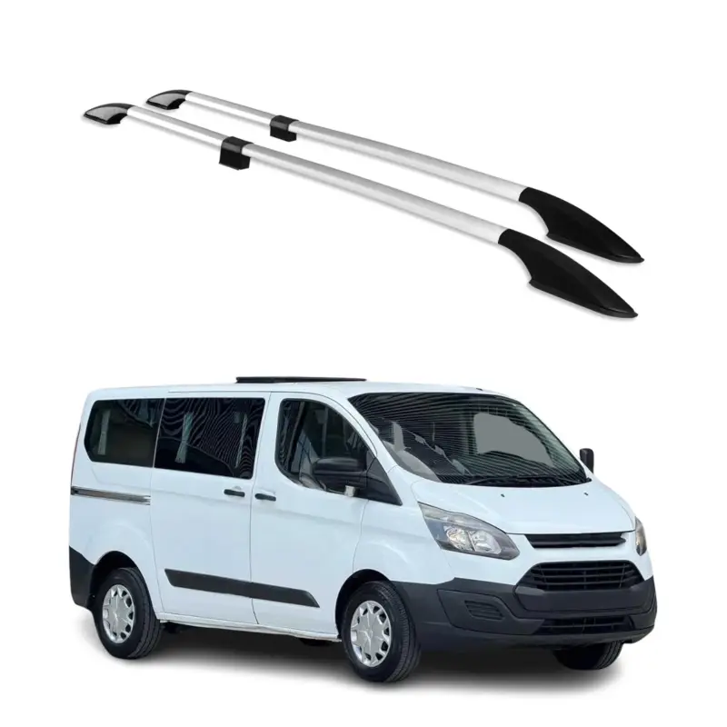 Dachreling Dachgepäckträger für Ford Tourneo Custom 2012-2024 Kurzer Alu Grau Heißes Angebot