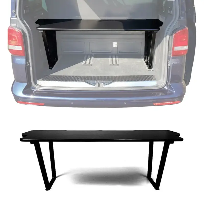Bestpreis Multiflexboard Bettverlängerung Ablage für VW T5 T6 Multivan 2003-2024 Schwarz