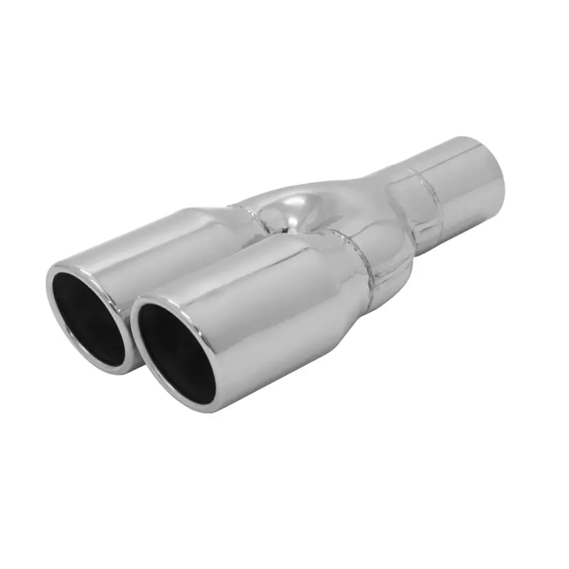 Ausverkauf Auspuff Endrohr Edelstahl Y 2x76mm SR-Design Endschalldämpfer mit ABE