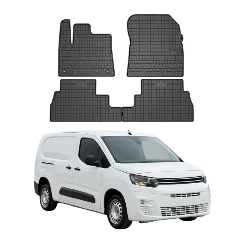 Jetzt Kaufen OMAC Gummi Fußmatten für Fiat Doblo III /E-Doblo 2022-2026 Automatten Schwarz 4x
