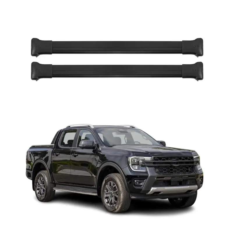 Bestpreis Dachträger Grundtäger für Ford Ranger 2022-2026 75kg Aluminium Schwarz 2 tlg