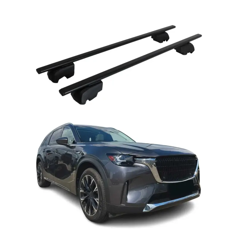 Jetzt Kaufen Dachträger Grundtäger für Mazda CX-90 2024-2026 75kg Metall Schwarz 2 tlg