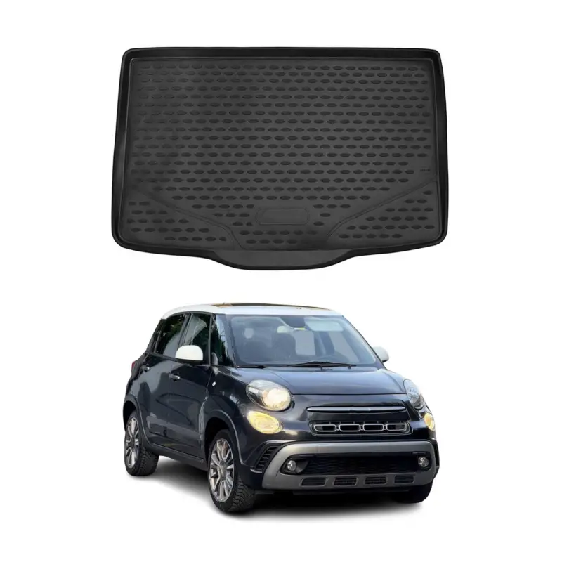 OMAC Gummi Kofferraumwanne für Fiat 500L 2012-2023 TPE Schwarz Heißes Angebot