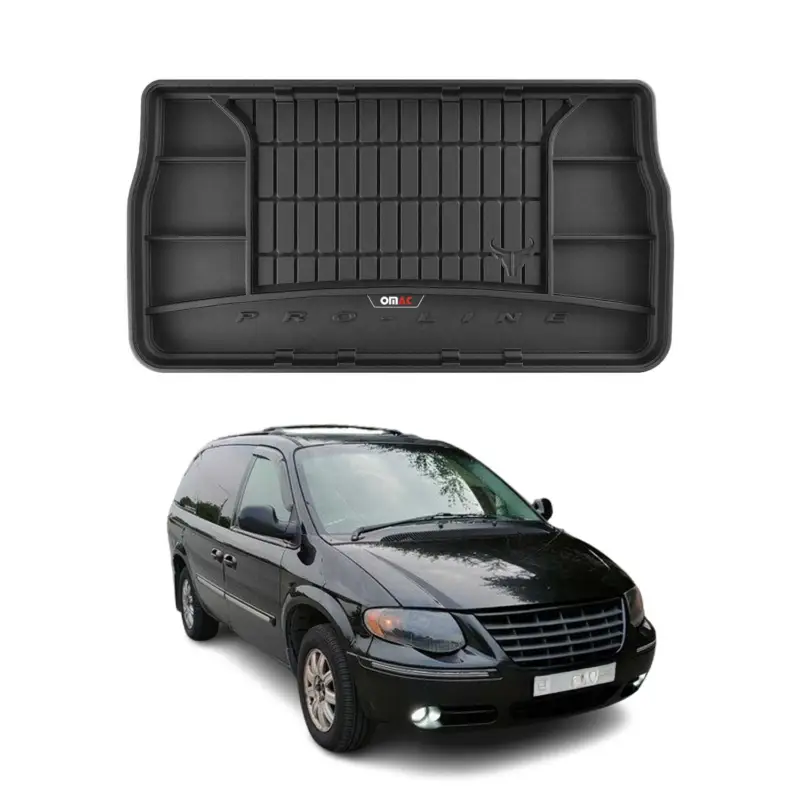 Preiswert OMAC Gummi Kofferraumwanne für Chrysler Town & Country 2005-2015 3D TPE Schwarz