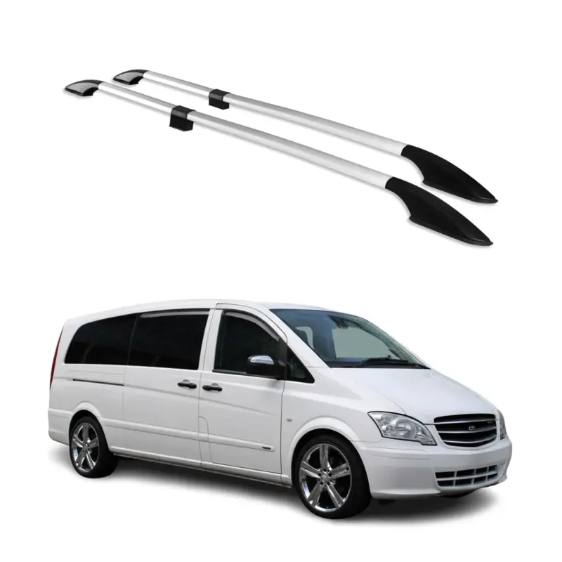 Dachreling Dachträger für Mercedes Viano W639 2003-2014 L3 Extra Langer Alu Grau Jetzt Bestellen