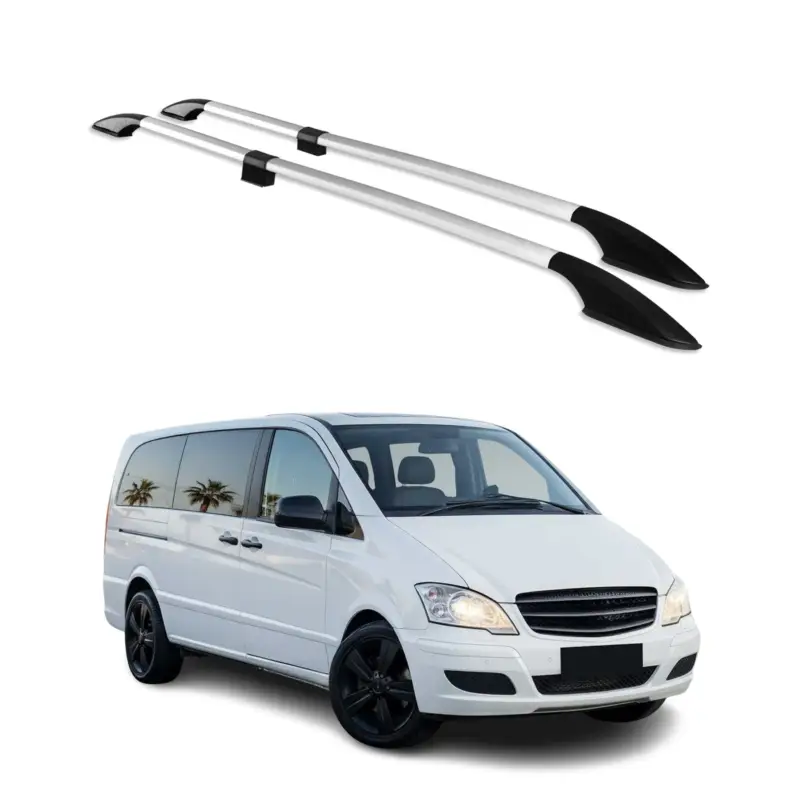 Dachreling für Mercedes Viano W639 2003-2014 L2 Mittel Radstand Aluminium Silber Wochenendangebot