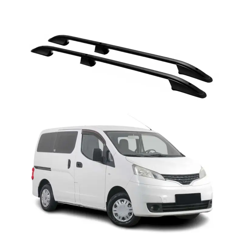 Dachreling Dachgepäckträger für Nissan NV200 VAN 2010-2024 Aluminium Schwarz 2x Sichere Zahlung