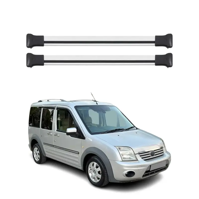 Beliebt Dachträger Grundtäger für Ford Connect 2002-2013 75kg Aluminium Silber 2 tlg