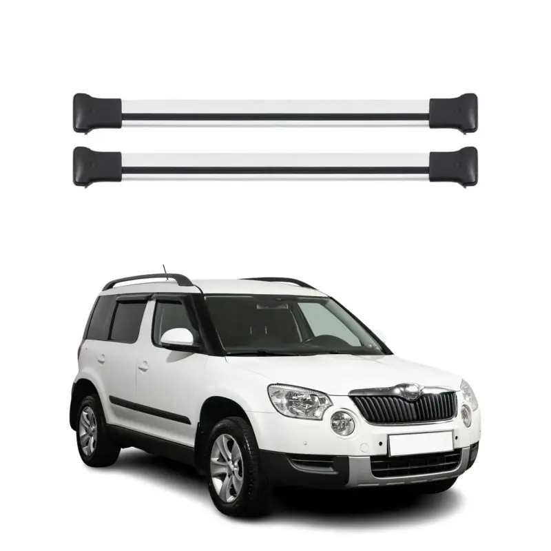 Dachträger Gepäckträger für Skoda Yeti 2009-2017 Relingträger Alu Silber 2x Markenprodukt