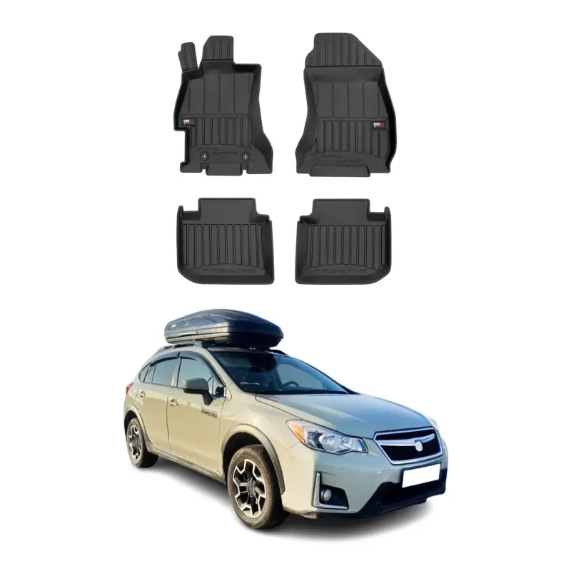 Must-Have Fußmatten Gummimattenmatten für Subaru Crosstrek 2016-2017 FL Gummi TPE Schwarz