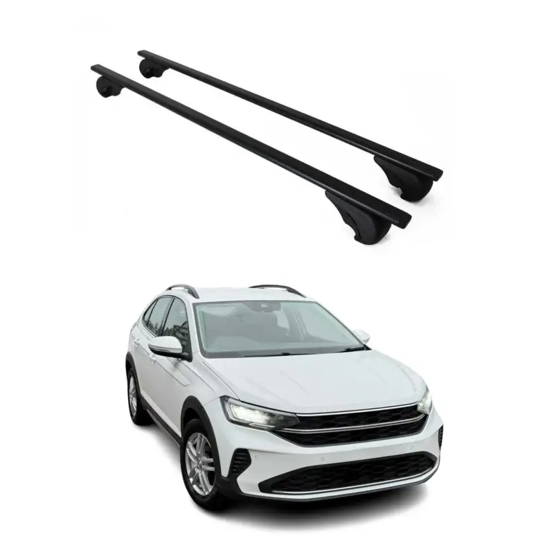 Preis Gesenkt Dachträger Grundtäger für VW Taigo 2021-2026 75kg Metall Schwarz 2 tlg