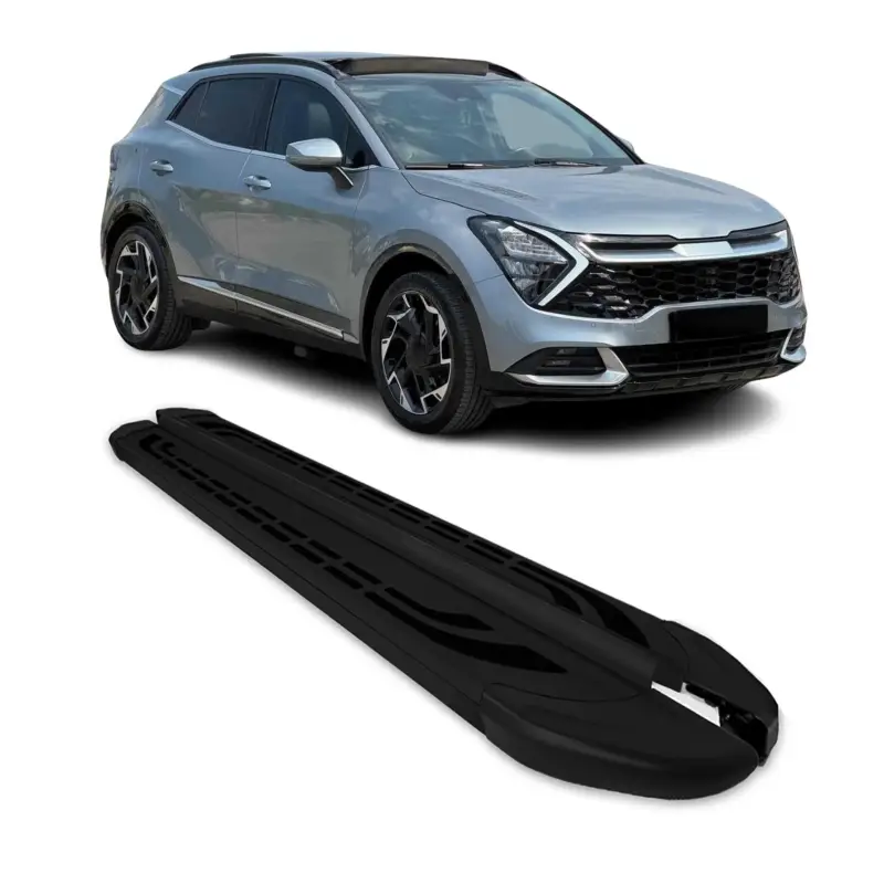 Bestseller Trittbretter Seitenschweller Seitenbretter für Kia Stonic 2017-2026 Alu Schwarz