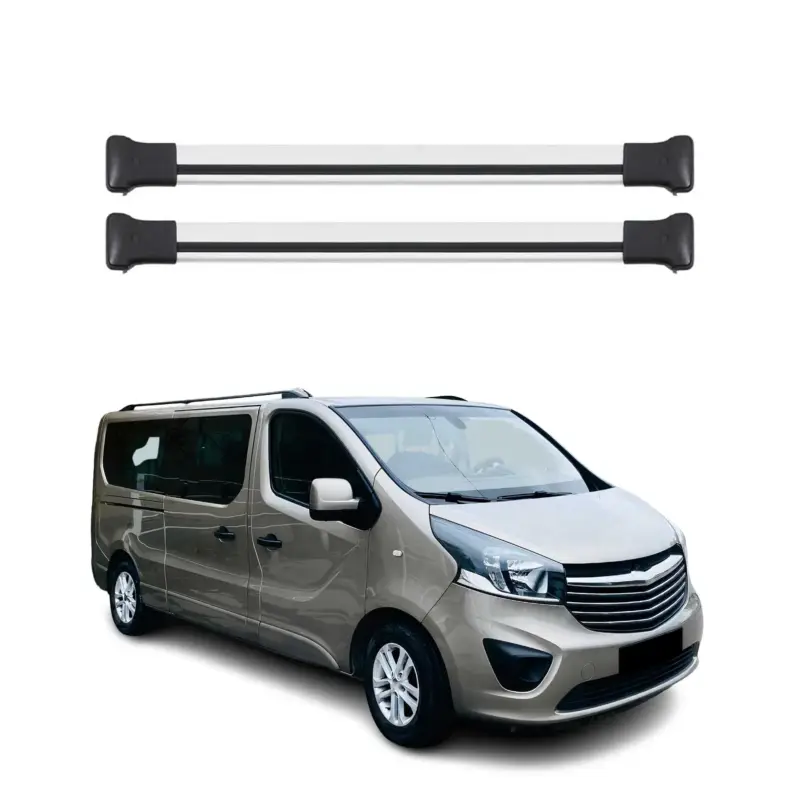 Dachträger Grundtäger für Opel Vivaro B 2014-2019 75kg Aluminium Silber 3 tlg Knallerangebot