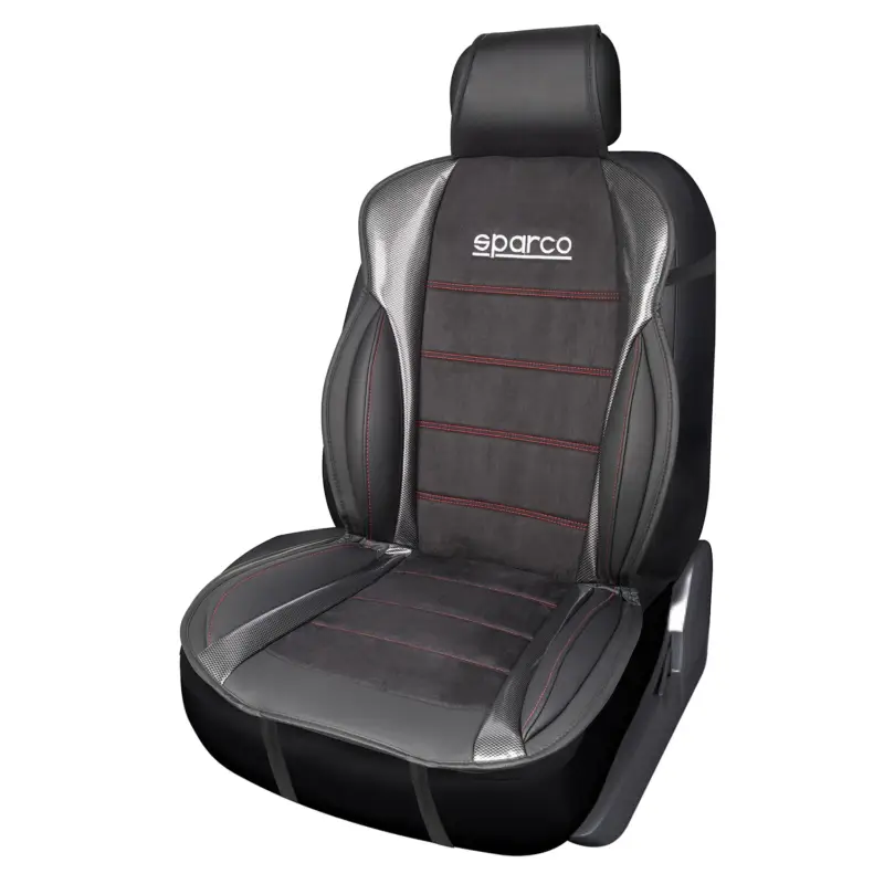 Ausverkauf SPARCO Sitzkissen Sitzauflage Sitzschoner Universal Schwarz Grau Auto-Sitzschutz
