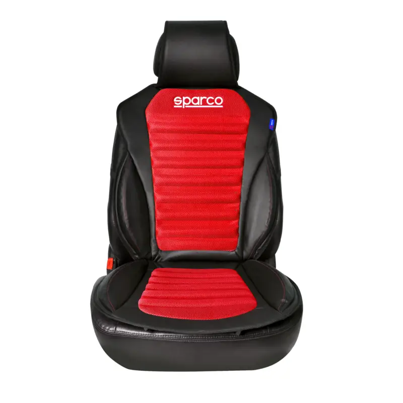 SPARCO Sitzkissen Sitzauflage Sitzschoner Universell Auto Sitzschutz Schwarz Rot Expressversand