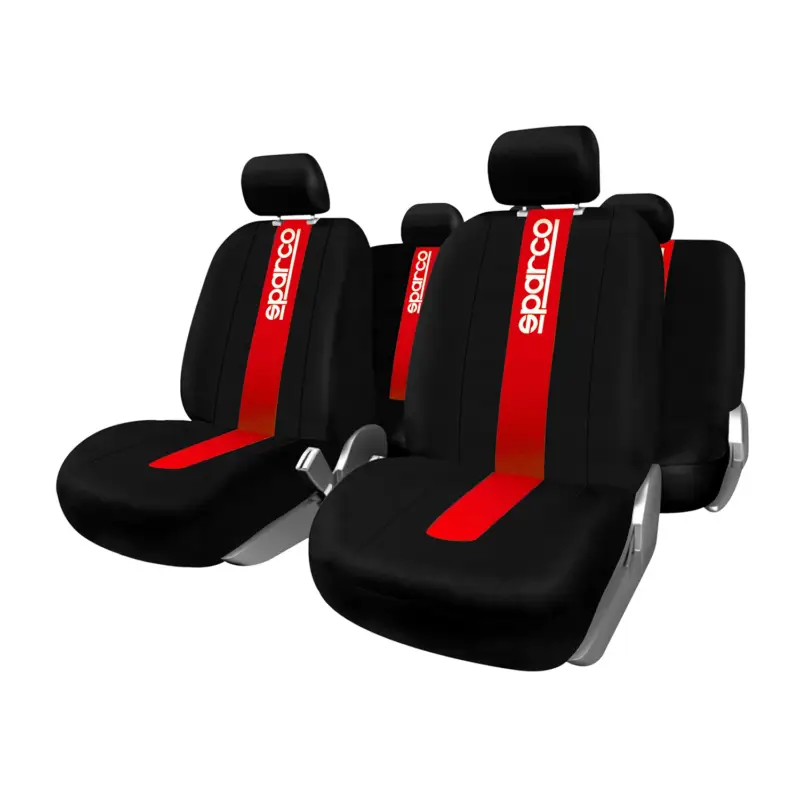 Mega-Angebot SPARCO Sitzbezüge Schonbezüge Autositzbezüge Universell Schwarz Rot Vorne Hinten