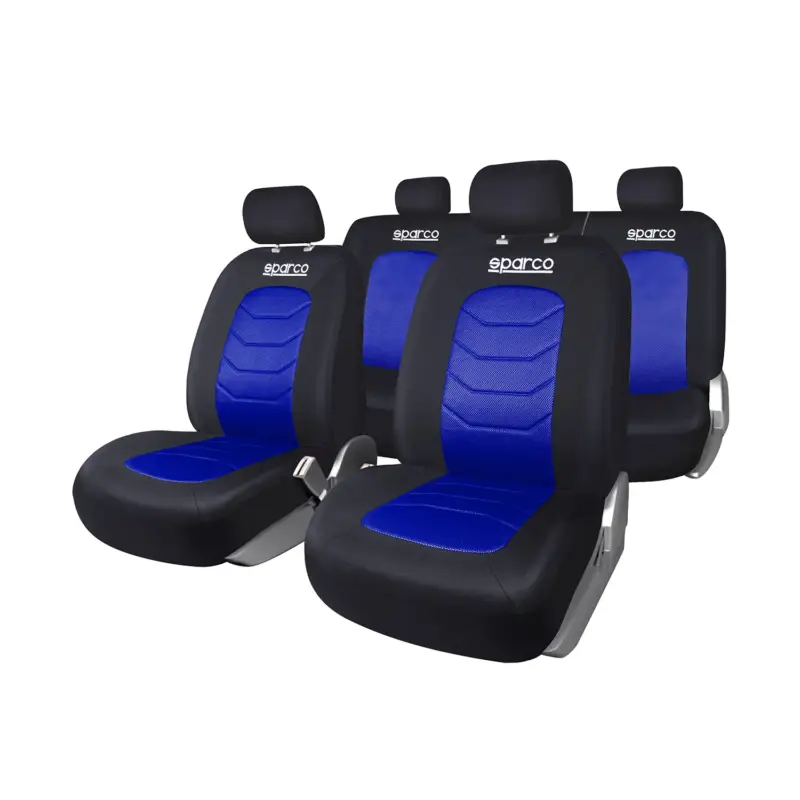 Saisonangebot SPARCO Sitzbezüge Schonbezüge Autositzbezüge Universell Blau Vorne Hinten