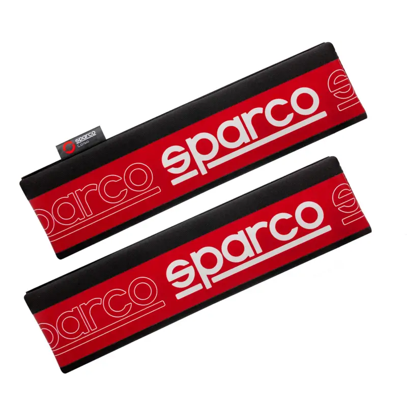 SPARCO Gurtschoner Gurtpolster Sicherheitsgurt Auto Gurtschutz Rot 2x Neu