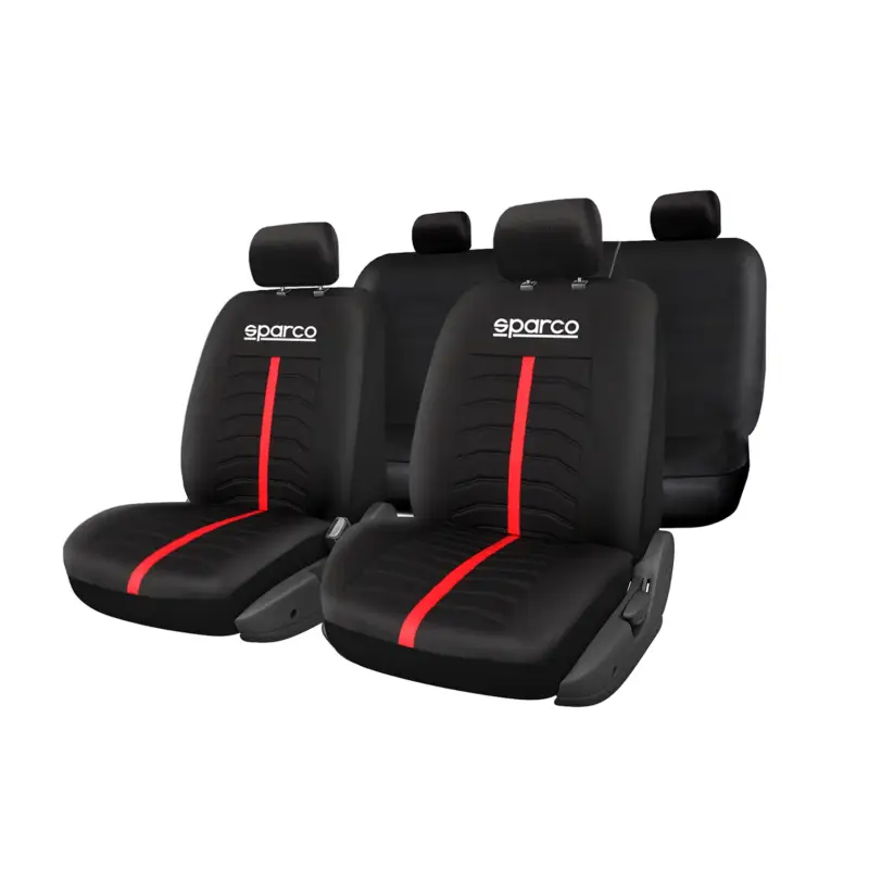 Mega-Angebot SPARCO Sitzbezüge Schonbezüge Autositzbezüge Universell Rot Vordersitze Hinten